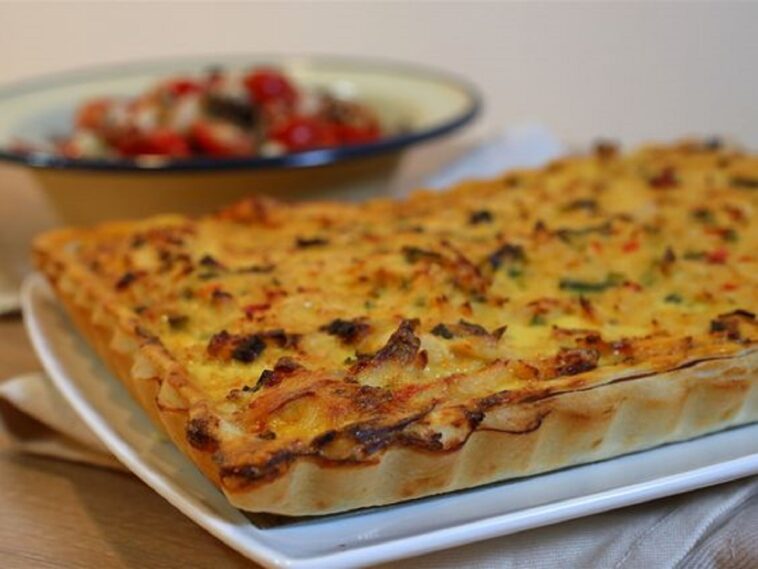 tartas de pollo con chile y cacahuetes