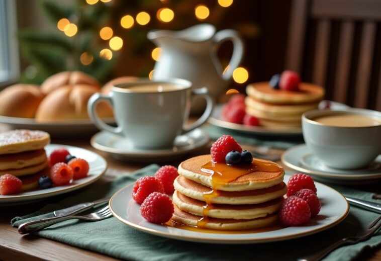 Deliziosi piatti di colazione natalizi per famiglie