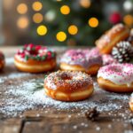 Deliciosos donuts decorados para le festività natalizie