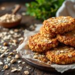 Galletas de avena recién horneadas en un plato