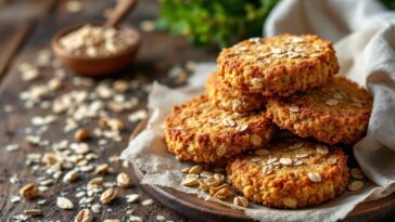 Galletas de avena recién horneadas en un plato