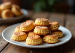 Galletas keto di burro su un piatto decorativo