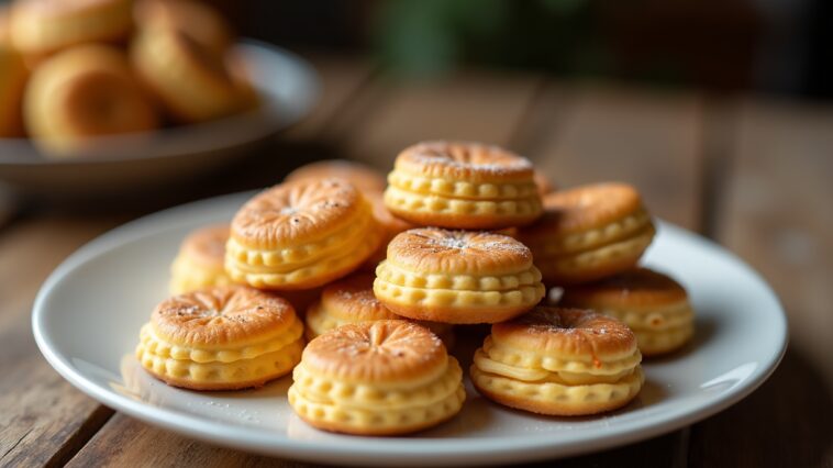 Galletas keto di burro su un piatto decorativo