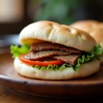 Gua Bao con carne e verdure fresche