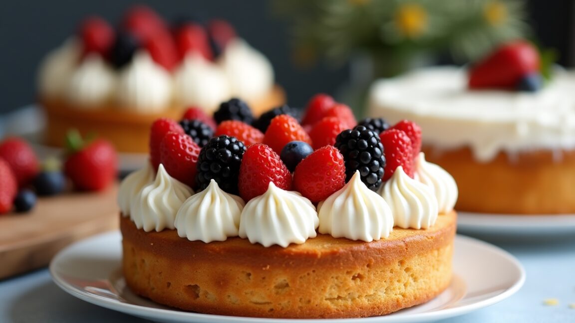 Deliciosas tartas caseras decoradas para cumpleaños