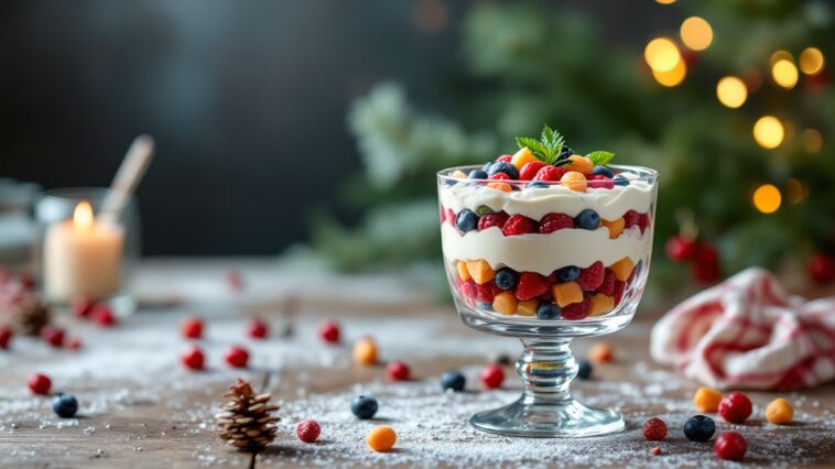 Trifle delicioso hecho con sobras navideñas