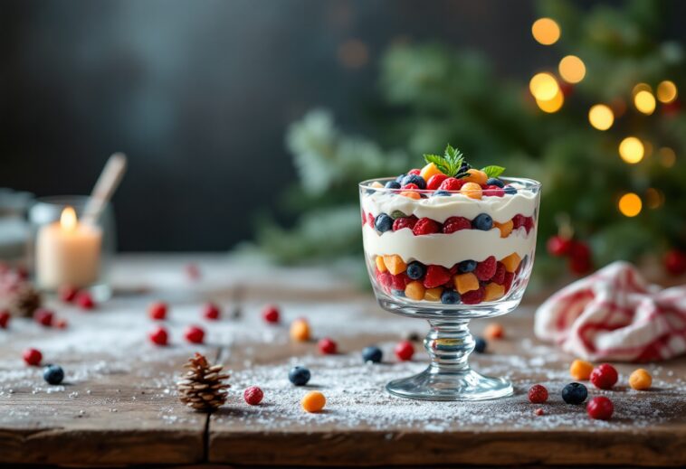 Trifle delicioso hecho con sobras navideñas