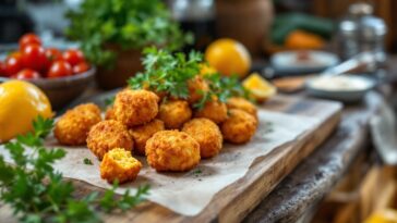 Deliciosas croquetas di chorizo appena fritte