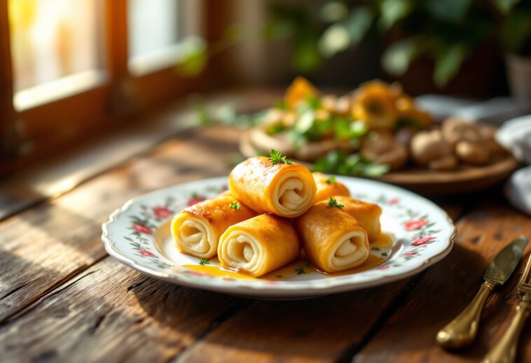 Rollitos crujientes de queso brie con mermelada