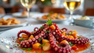 Alberto Chicote mentre assaggia pulpo a feira a La Coruña