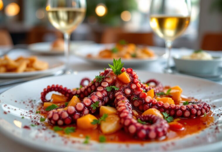 Alberto Chicote mentre assaggia pulpo a feira a La Coruña