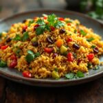 Piatto di arroz chacinero tipico dell'Andalusia