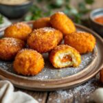 Croquetas spagnole dorate e croccanti su un piatto