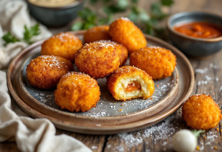 Croquetas spagnole dorate e croccanti su un piatto