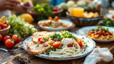 Plato típico de la gastronomía balear con ingredientes frescos