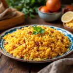 Piatto di migas extremeñas con ingredienti tradizionali