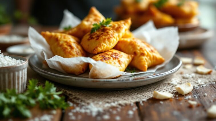 Deliciosos pastelitos de tortilla de patatas recién horneados