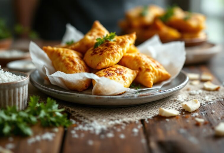 Deliciosos pastelitos de tortilla de patatas recién horneados