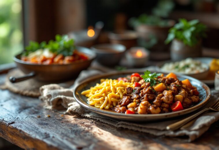 Diverse piatti tipici colombiani in un viaggio culinario