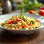 Delicioso risotto de verduras preparado con Thermomix