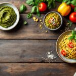 Diverse varianti di pesto pronte per essere servite