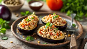 Berenjena rellena de atún, un plato ligero y delicioso