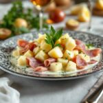 Ensalada piamontesa con ingredientes freschi y cremosos