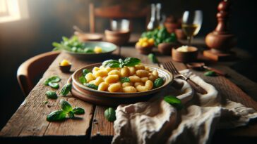 Deliziosi ñoquis fatti in casa con ingredienti freschi