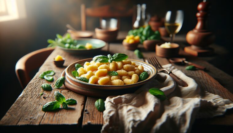 Deliziosi ñoquis fatti in casa con ingredienti freschi