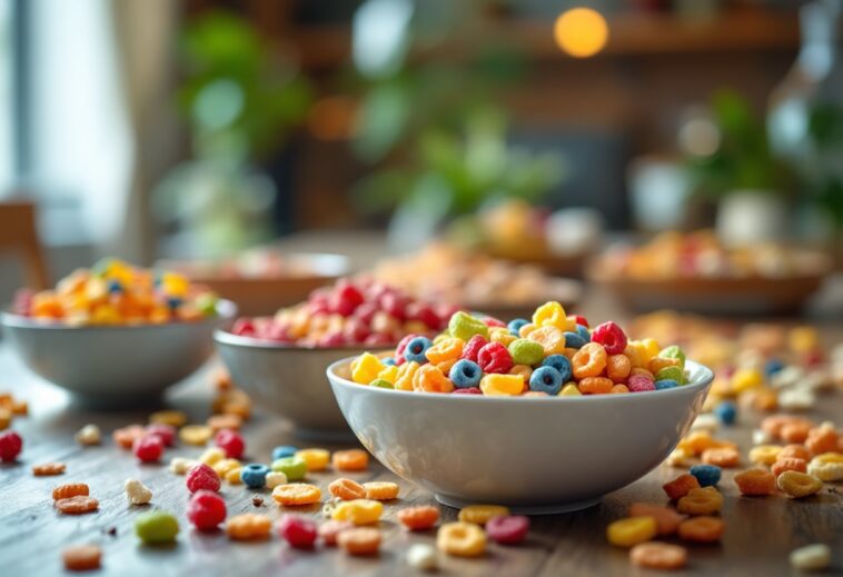 Cereales saludables para niños en estante de Mercadona