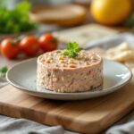 Paté di tonno casero servito con crostini