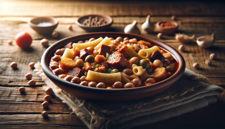 Guiso canario con ingredienti freschi e colorati